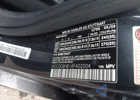 2010 Mercedes-Benz Glk 350 4Matic from USA, damaged, VIN WDCGG8HB1AF402004